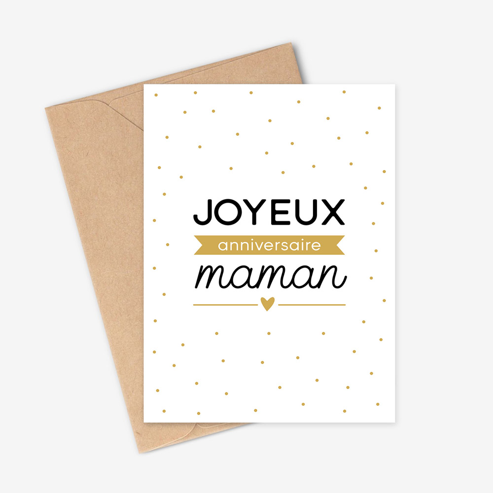 Carte De Voeux Joyeux Anniversaire Maman Paper And Love